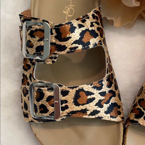 Double Buckled Cork Footbed Sandal - Picture 2 of 9